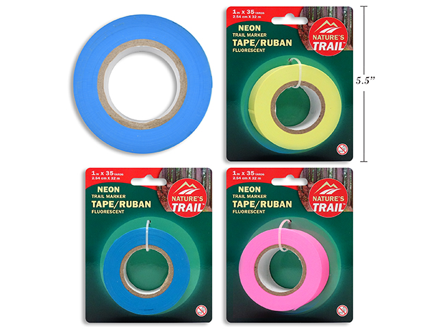Nature's Trail Flagging Tape Roll (1" x 35m) - Assorted Colours